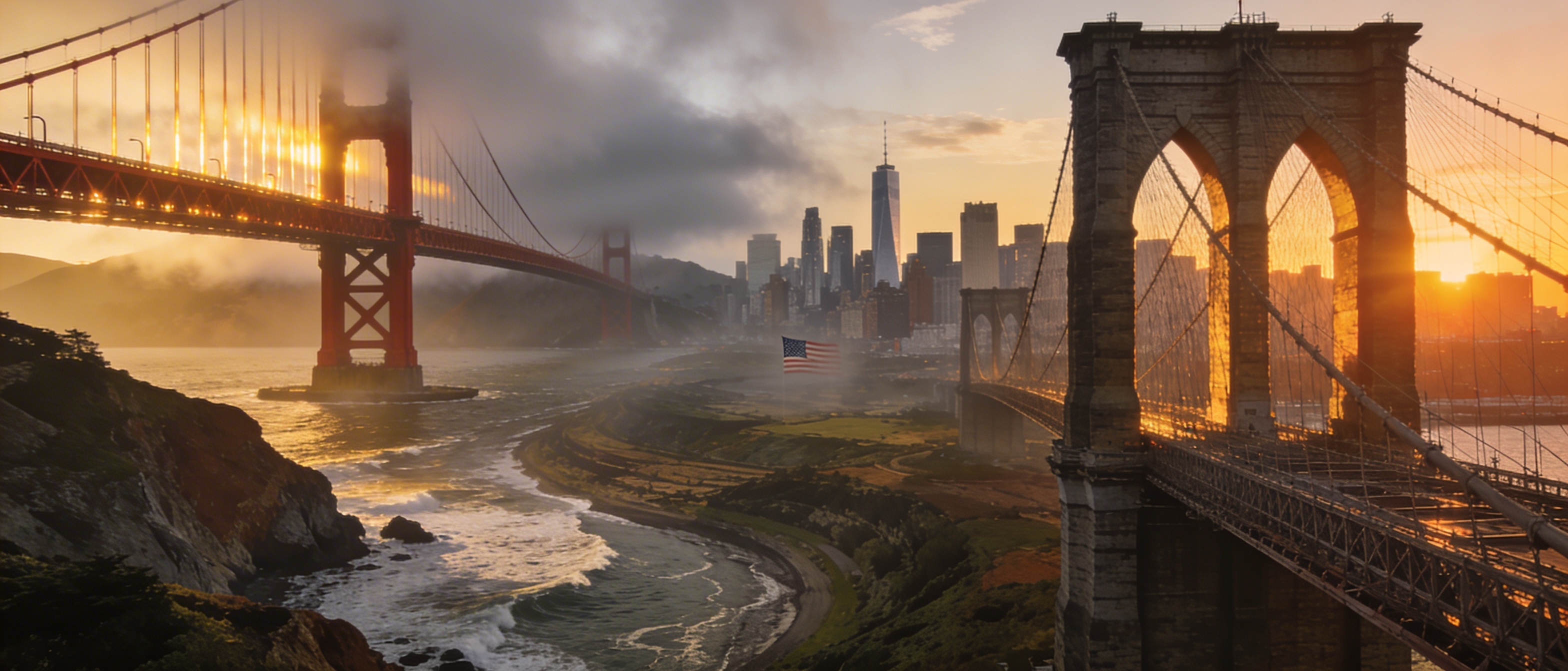 Легендарные мосты Америки: Золотые Ворота и Бруклинский мост